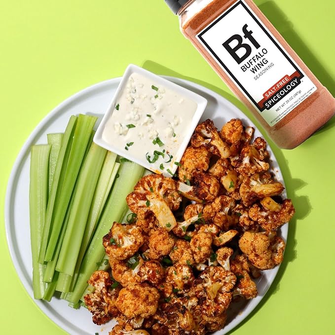 Spiceology – Buffalo Wing Salt-Free Seasoning – Tangy Spice Blend of Paprika, Chili Peppers, Tomato