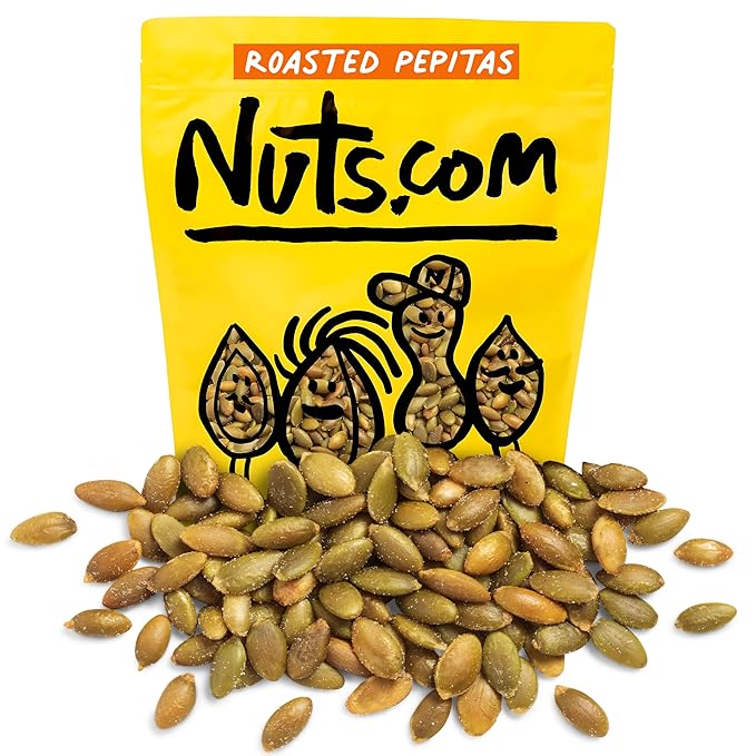 Nuts.com – Roasted Pepitas – 2 Lb Bag, Salted No Shell Pumpkin Seeds, Healthy Snack for Adults &