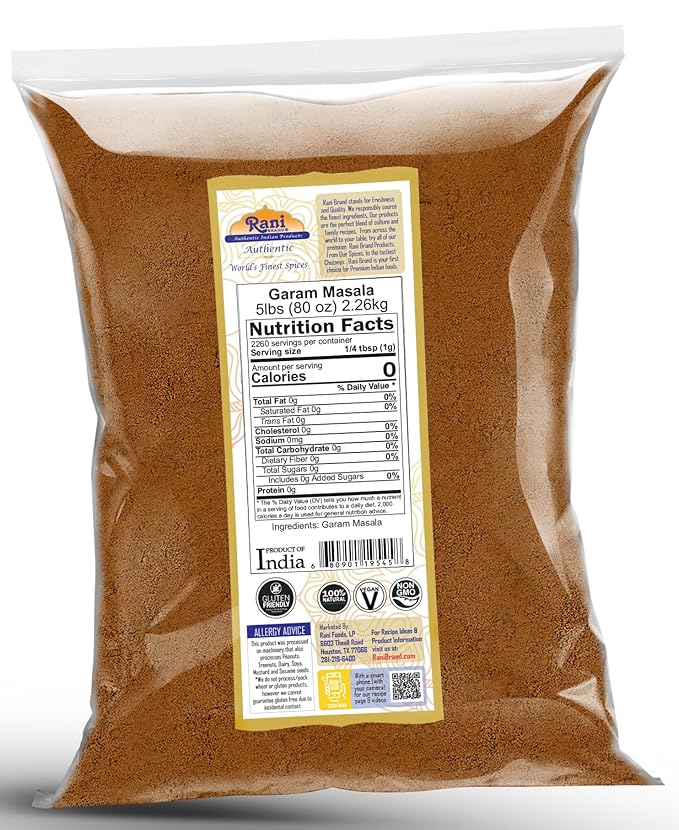 Rani Garam Masala Indian 11-Spice Blend 80oz (5lbs) 2.27kg Bulk ~ All Natural, Salt-Free | Vegan |