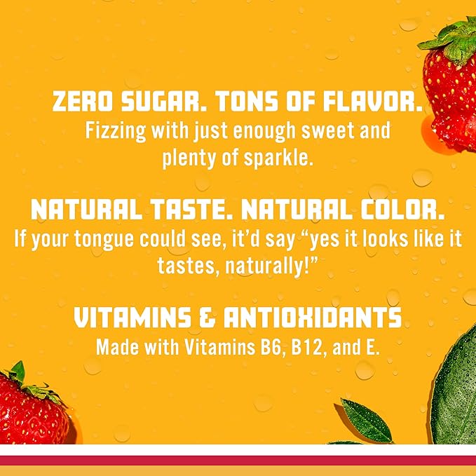 Sparkling Ice, Strawberry Watermelon Sparkling Water, Zero Sugar Flavored Water, with Vitamins and
