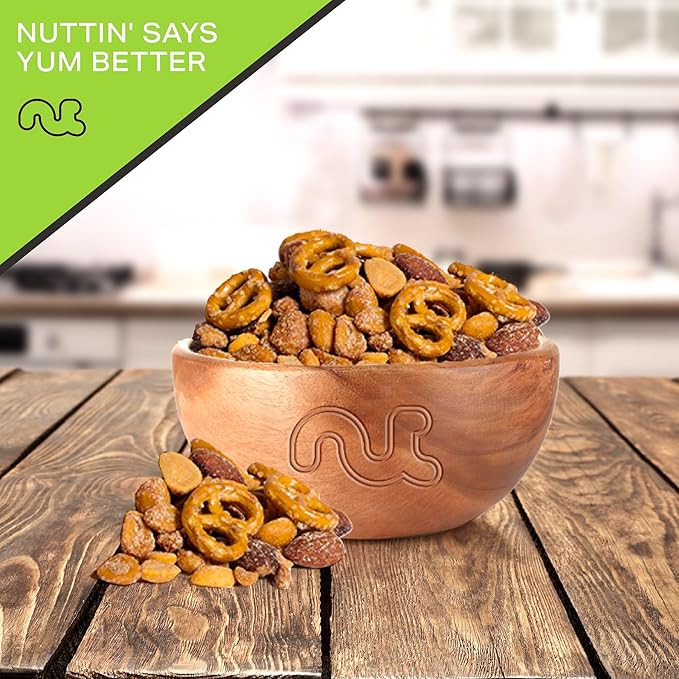 NUT CRAVINGS - Party Bar Nut Mix, Sweet & Savory Pub Snack - Smoked Almonds, Pretzels, Toffee