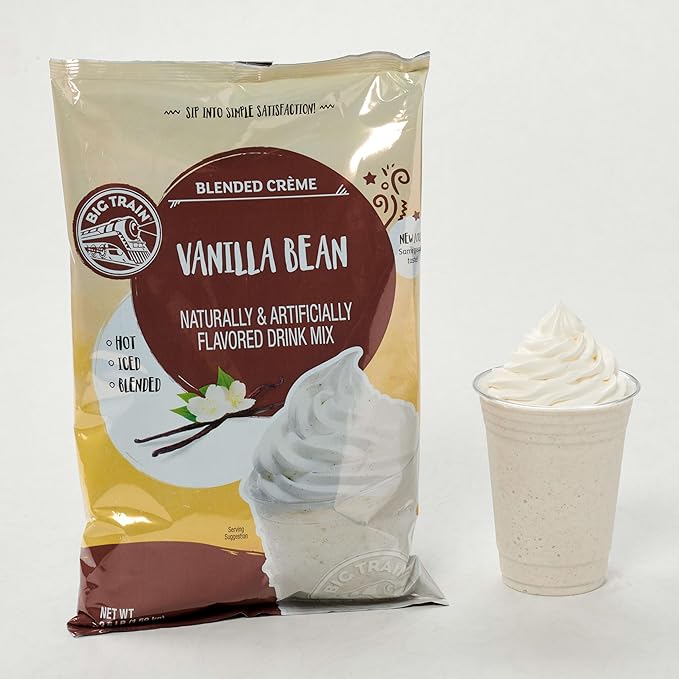 Big Train Vanilla Bean Blended Cr챔me Beverage Mix, 3.5 Pound (Pack of 1)
