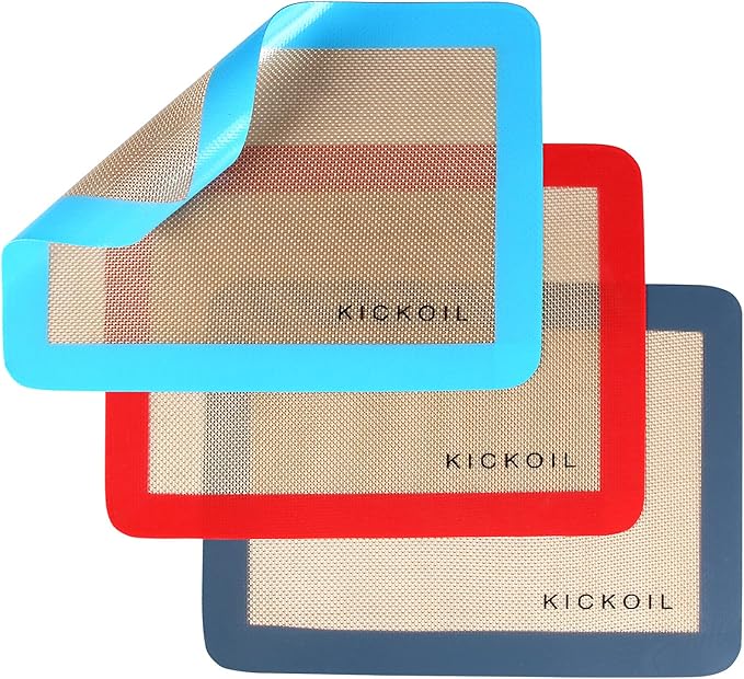 Small Silicone Baking Mats Quarter Sheet Non Stick Reusable Silicone Oven Liners, BPA Free, Food