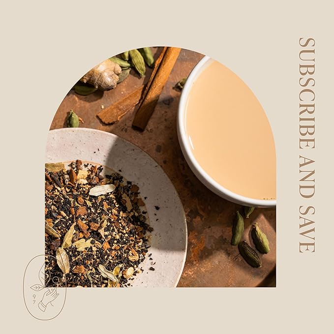 Rishi Tea Masala Chai Black Loose Leaf Tea Blend - Organic, Assam with Whole Spices, Energizing &