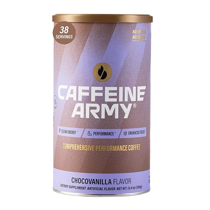CAFFEINE ARMY ChocoVanilla | Comprehensive Functional Coffee with MCTs, CoQ10, Collagen and