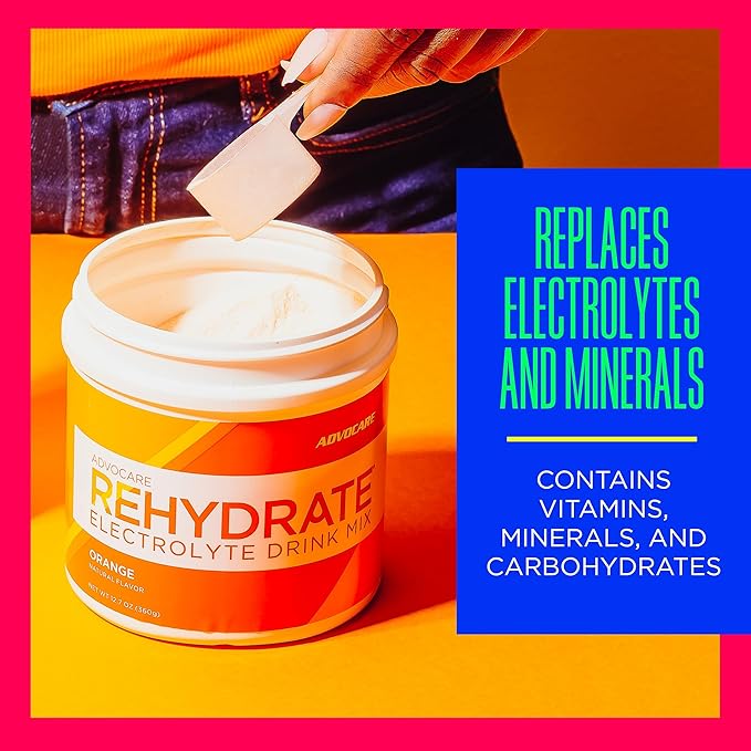 AdvoCare Rehydrate Electrolyte Drink Mix - Hydration & Recovery Drink with Sodium, Potassium & More