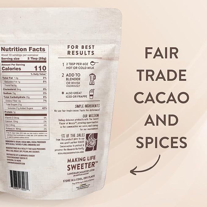Mexican Hot Chocolate, 10 Ounce (Pack of 2), Authentic Mexican Style Hot Chocolate Mix with Organic