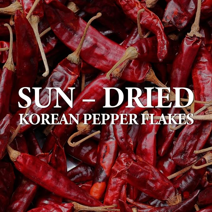 Wang Sun-Dried Coarse Gochugaru for Kimchi, Red Pepper Flakes, Chilli Powder, 1 Pound