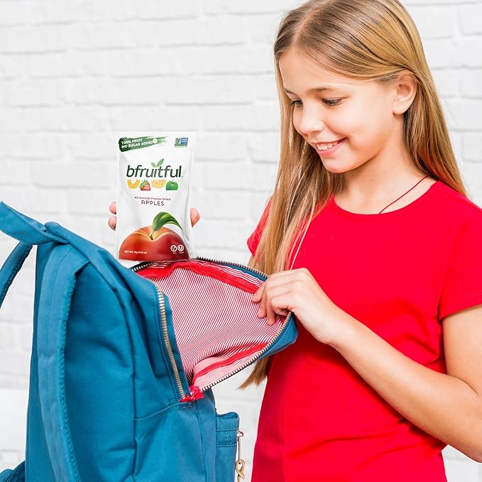 bfruitful Freeze-Dried Apple, Freeze Dried Fresh Fruit Bites, Gluten Free, Vegan, Dairy Free