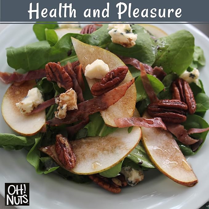 Oh! Nuts Pecans Dry Roasted Unsalted - Kosher, Oil-Free, All Natural Pecans - For Baking, Snacks