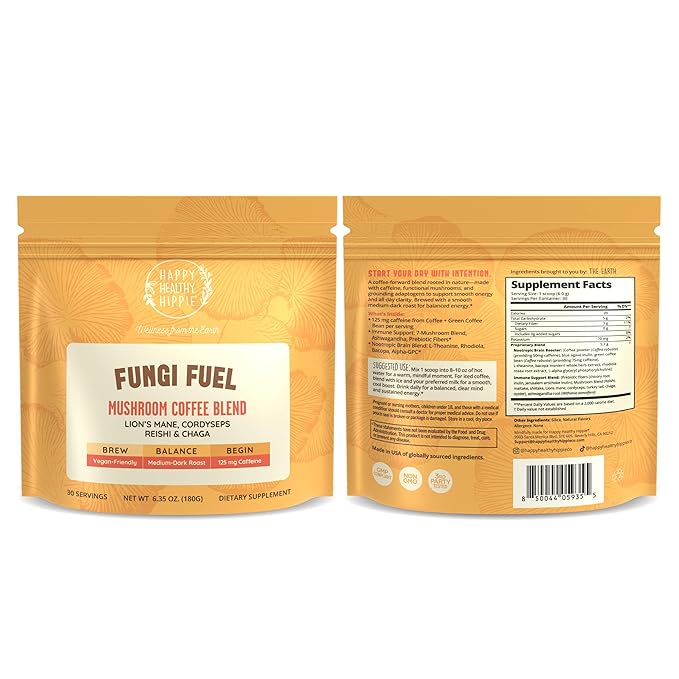 Mushroom Coffee with 125mg Caffeine ??Lion?™s Mane, Cordyceps, Reishi & Chaga | Adaptogen Nootropic