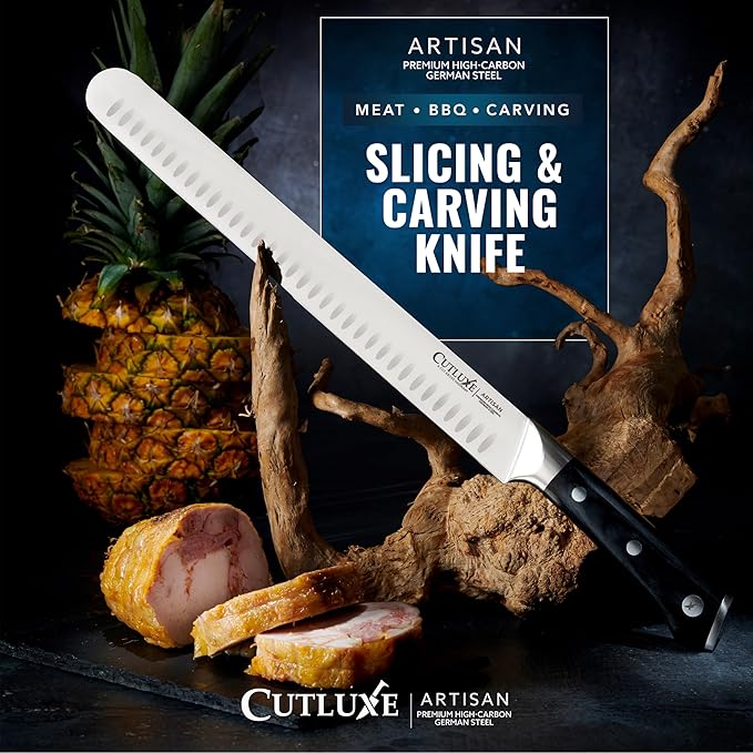 Cutluxe Brisket Knife – 12" Carving & Slicing Knife for Meat & BBQ – Razor Sharp German Steel