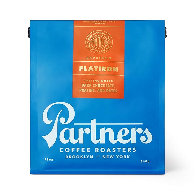 PARTNERS COFFEE ROASTERS - Whole Bean Coffee (Flatiron - Espresso, Medium-Dark Roast) 12oz