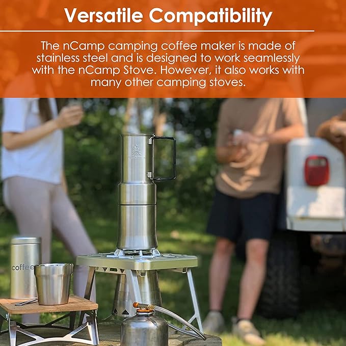 nCamp - Café, Portable Coffee Maker, Portable Espresso Machine, Compact Camping Coffee Maker