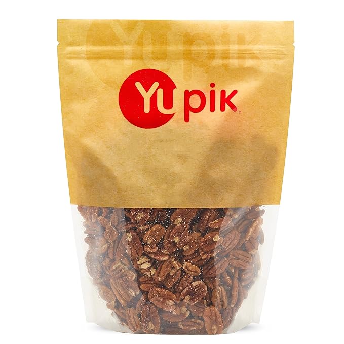 Yupik Jumbo Pecans, Halves, 2.2 lb (35.2 oz), Kosher, Gluten-Free, Raw Nuts, Half Pieces, Unsalted