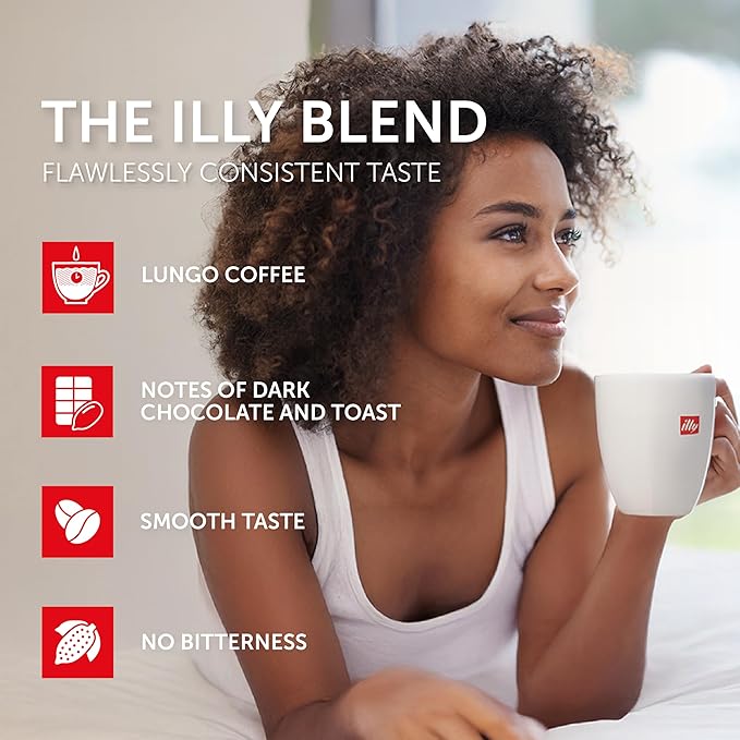 illy Aluminum Espresso Capsules - Compatible with Nespresso Machines - Intenso Lungo Roast Coffee