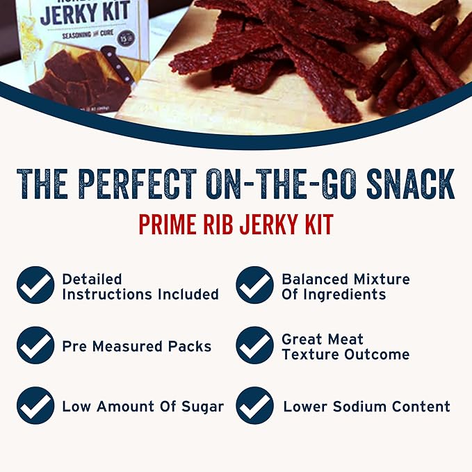PS Seasoning Jerky Seasoning and Cure Kit (Buttery Prime Rib)- Award-Winning DIY Beef Jerky Making