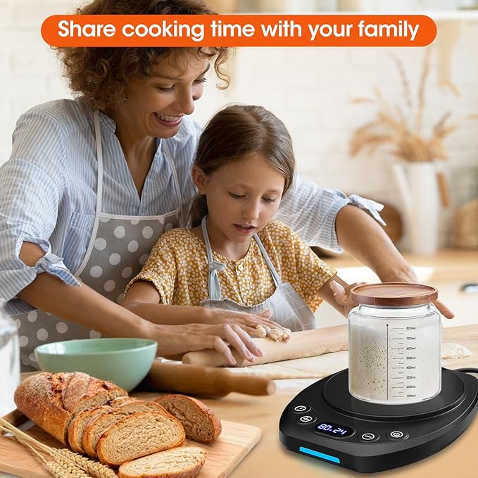 MQFORU Upgrade Sourdough Starter Warmer Mat, Precise 1°F Thermostat Control (70-120°F), Smart