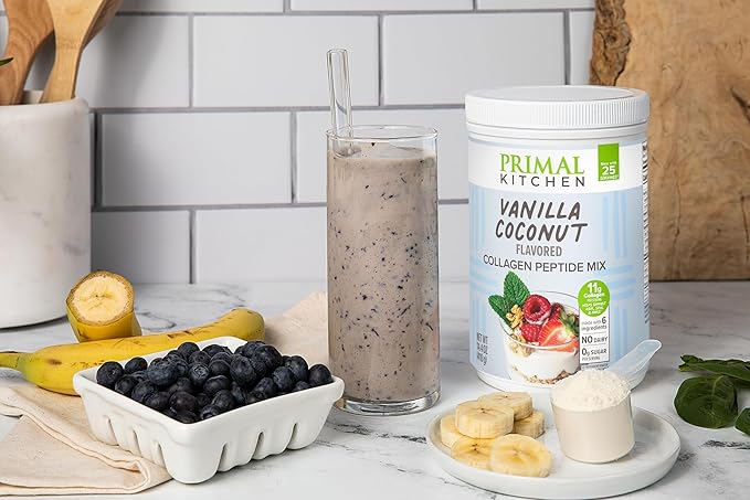 Primal Kitchen Vanilla Collagen Fuel® Drink Mix, Vanilla Coconut Collagen Peptides, No Dairy or
