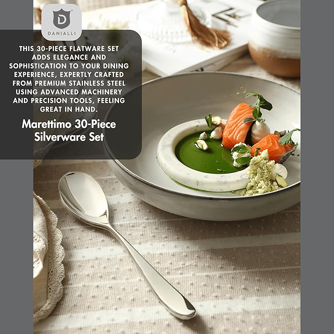 Silverware Set for 6 | 18/10 Stainless Steel Flatware Set | Mirror Finish, Heavy-Duty, Dishwasher