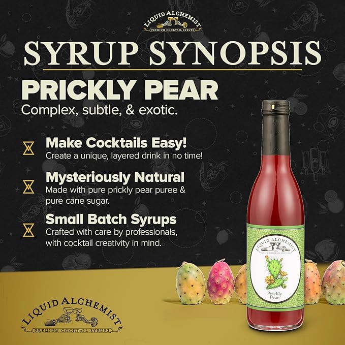 Liquid Alchemist Prickly Pear Syrup for Cocktails - Real Ingredients Make our Prickly Pear Puree a