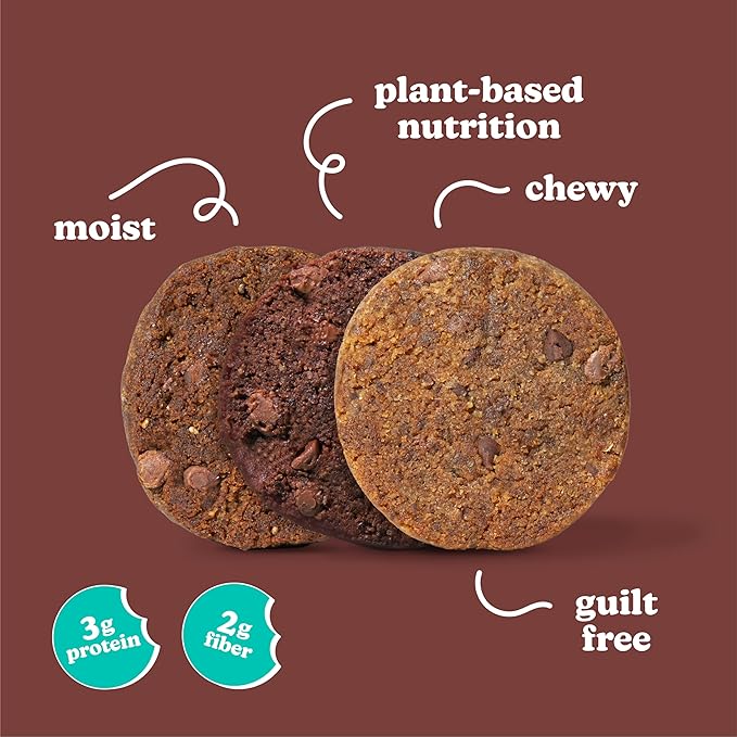 Love + Chew Soft Baked Protein Cookies, Gluten Free | (18) Count Chocolate Lover Minis Variety Pack