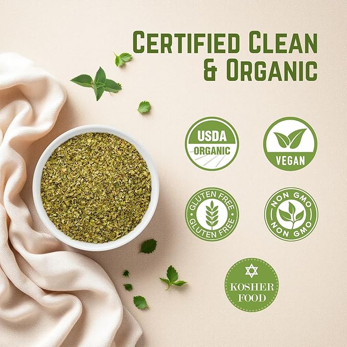 Organic Oregano Dried 3.88 oz ??Dried Oregano Leaves ??USDA Organic, Kosher, Gluten Free Seasoning