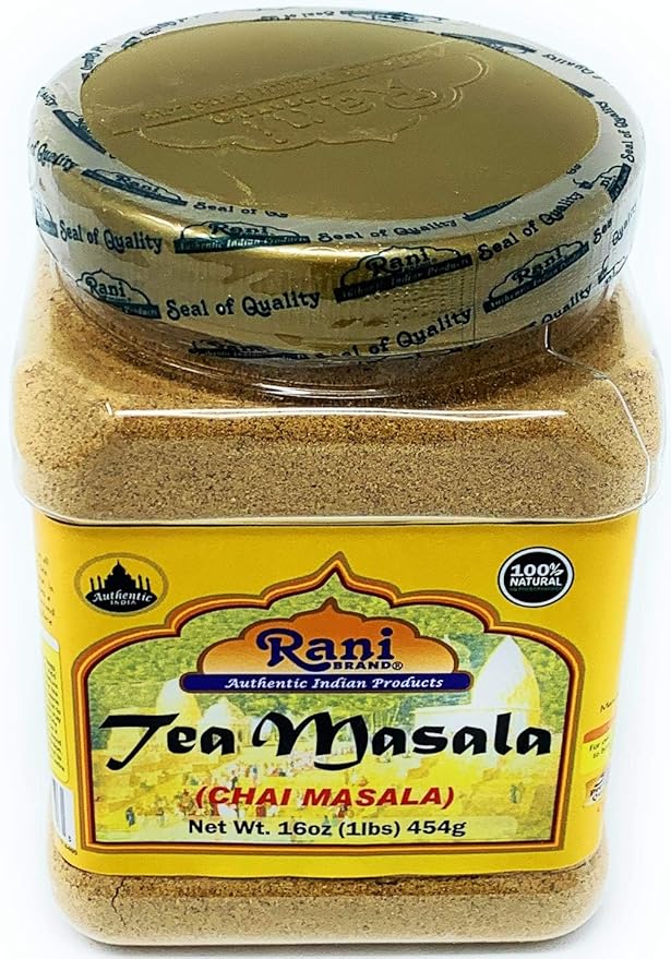 Rani Tea (Chai) Masala Indian Spice Blend 16oz (1lb) 454g Bulk PET Jar, Pack of 6 ~ All Natural |