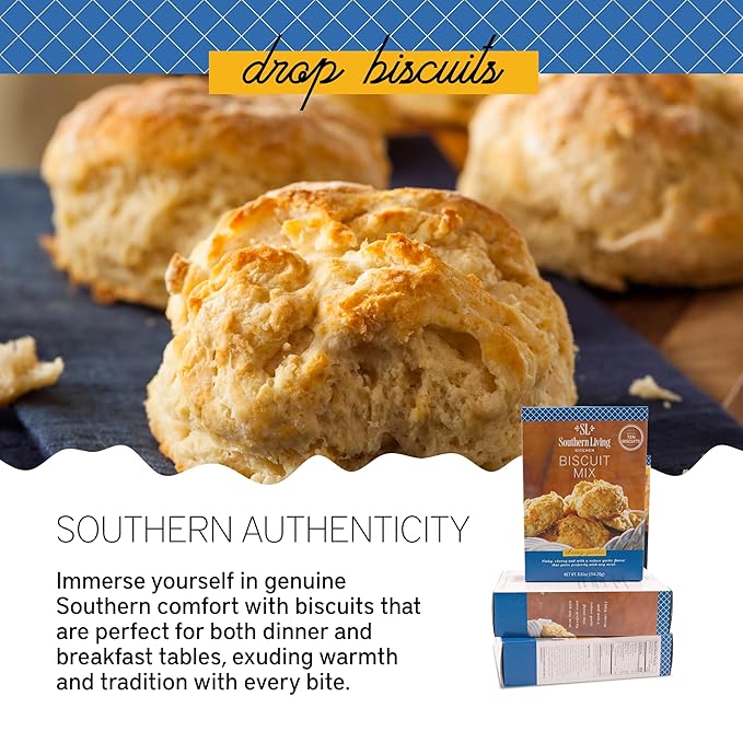 Southern Living Gourmet Cheesy Garlic Biscuit Mix, Easy-to-Bake Delight, Dinner Biscuits, Breakfast
