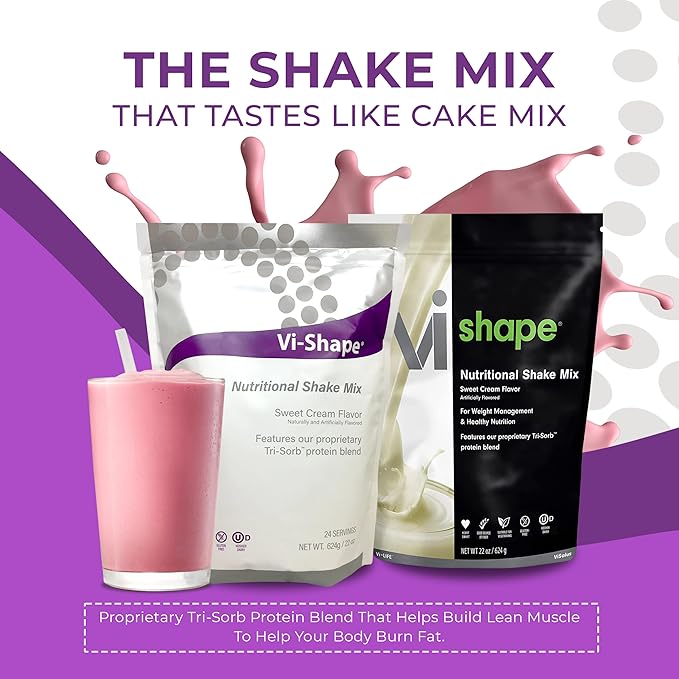 Vi Shape Original Nutritional Shake Mix Sweet Cream Flavor | 22oz (4 Bags, 96 Servings)
