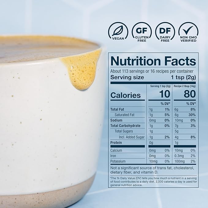 Laird Superfood Non-Dairy Coconut Powder Creamer - Sweet & Creamy + Adaptogens - Superfood Creamer