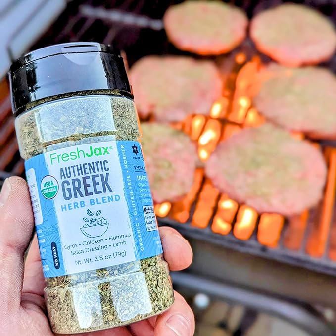 FreshJax® Organic Greek Seasoning – 2.8 oz | Mediterranean Herb & Spice Blend for Cooking, Lamb