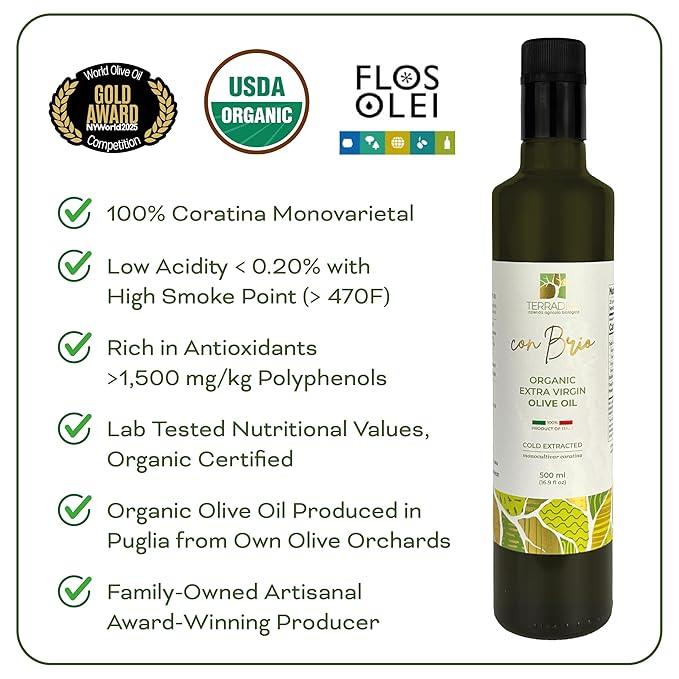 WellEatable Ultra High +1,500 mg/kg Polyphenol Rich Olive Oil, 2025 NYIOOC Gold, Early Harvest