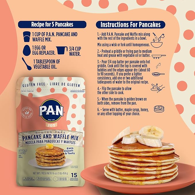 P.A.N Pancake and Waffle Mix ??Gluten Free 1 lb. (6 Pack)