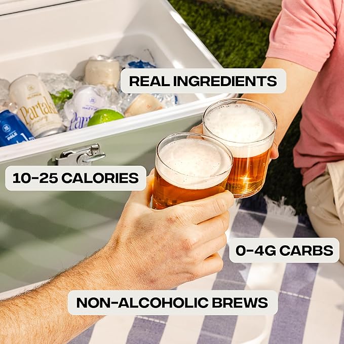 Partake Brewing Craft Non Alcoholic Beer, Variety Pack x 12 Fl Oz Cans - Low Calorie & Carb, No