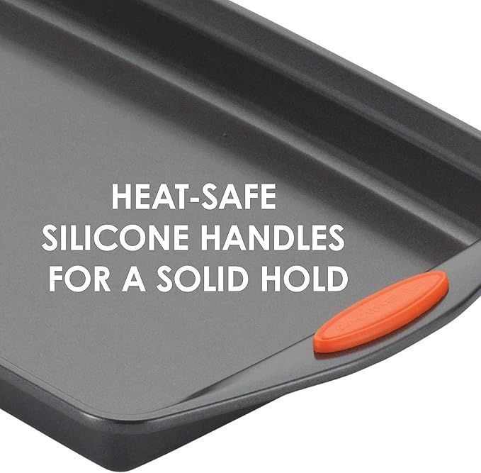 Rachael Ray Bakeware, Nonstick Baking / Cake Pan With Lid and Grips, Rectangle - 9 Inch x 13 Inch
