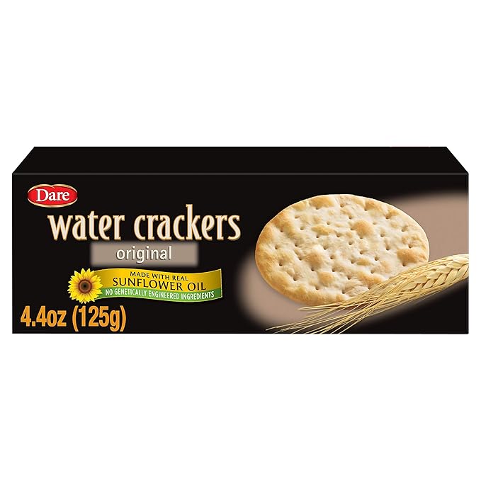 Dare Original Water Crackers – Healthy Entertaining Snacks with 0 grams of Trans Fat and Saturated
