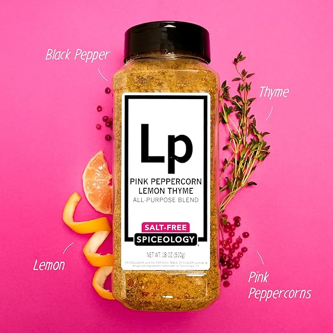 Spiceology - Pink Peppercorn Lemon Thyme All-Purpose Seasoning Blend (Salt-Free) - Lemon Pepper