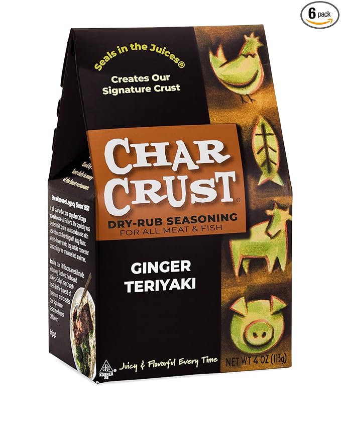 Char Crust Dry-Rub Seasonings Ginger Teriyaki | All-in-one seasonings | Perfect for Chicken