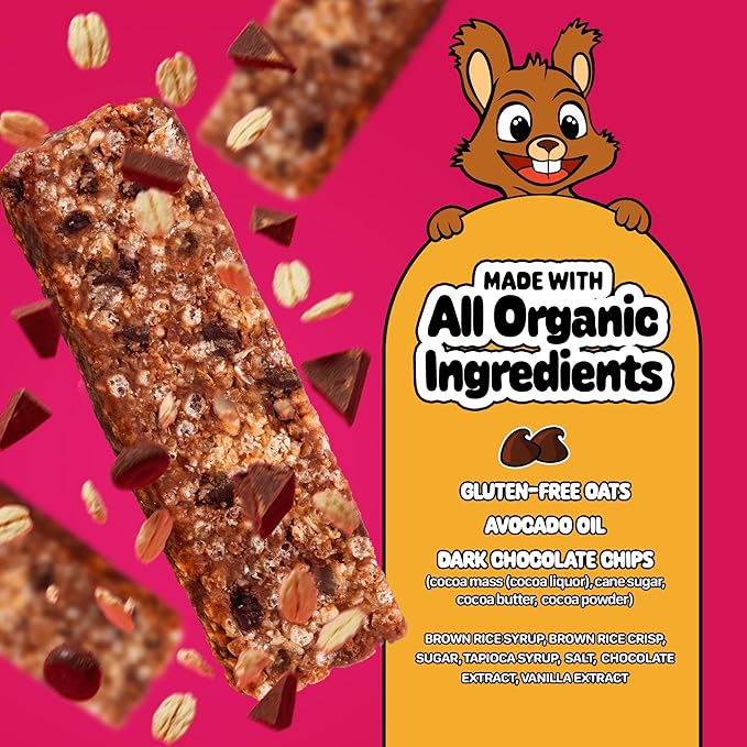Snakkidz Organic Chewy Granola Bar, Allergen Free, Made with Avocado Oil, Low Sugar (45 Bars