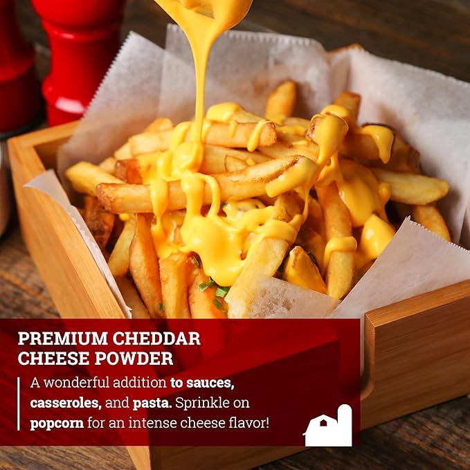 Hoosier Hill Farm Premium Cheddar Cheese Powder (No Artificial Colors), 1LB (Pack of 1)