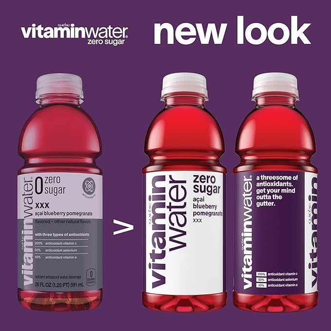 vitaminwater Zero Sugar Squeezed Lemonade Nutrient Enhanced Flavored Water Beverage, 20 fl oz