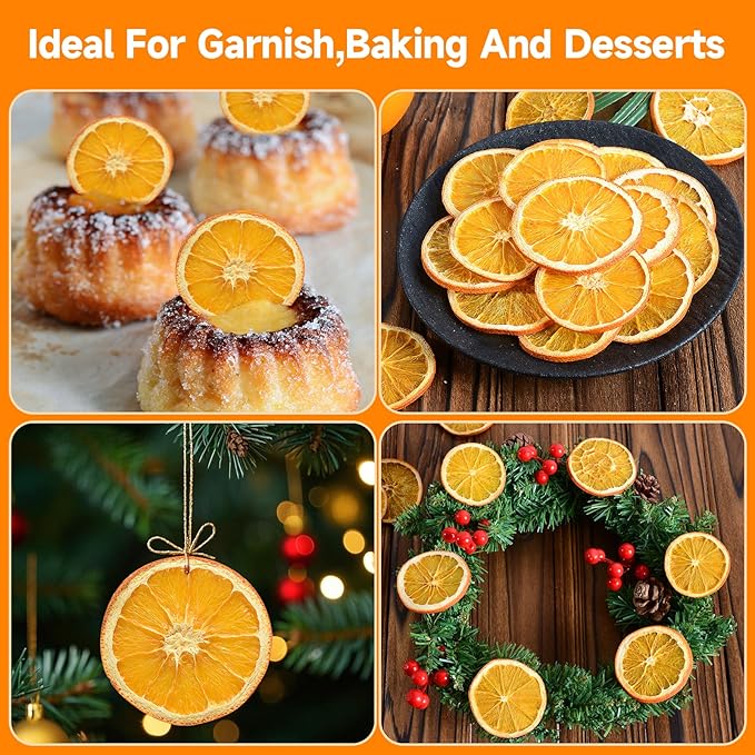 Dried Orange Slices,3oz/85g,Dehydrated Orange Slices For Cocktails,100% Natural Fruit No Additives