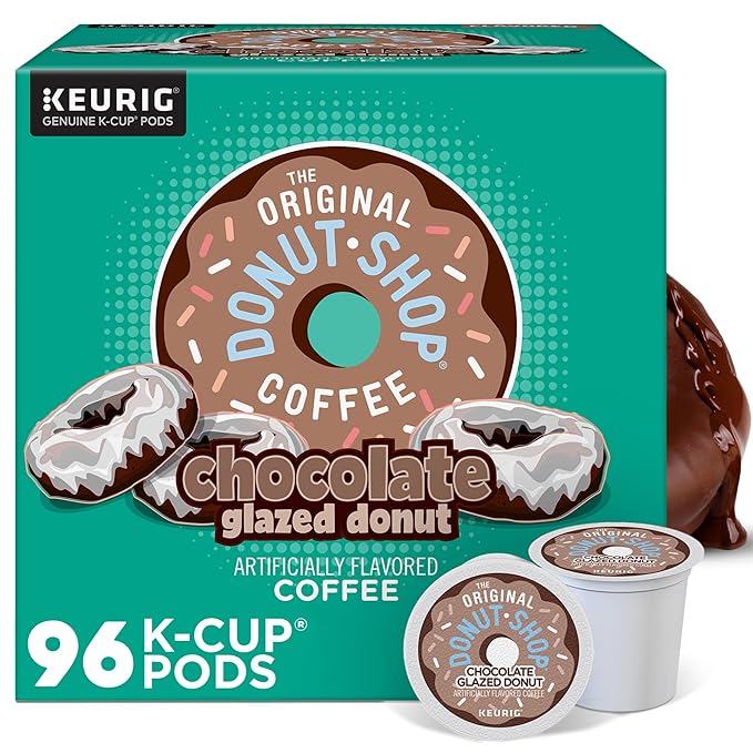 The Original Donut Shop Coffee Chocolate Glazed Donut Keurig Single-Serve K-Cup Pods, Medium Roast