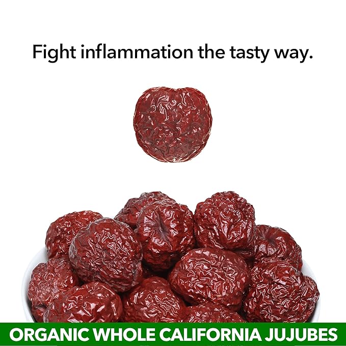 JUJUME | USDA Organic California Grown Jujubes Red Dates | Individually Sorted 3X for QA | High