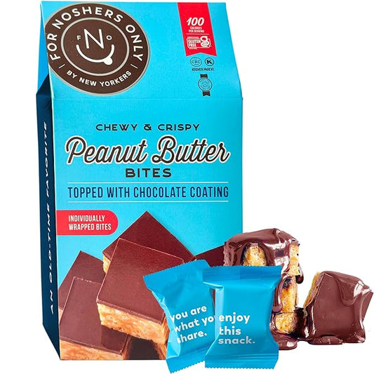 For Noshers Only - Peanut Butter Bites - Kosher Dairy Free Vegan Gluten Free Chocolate Peanut