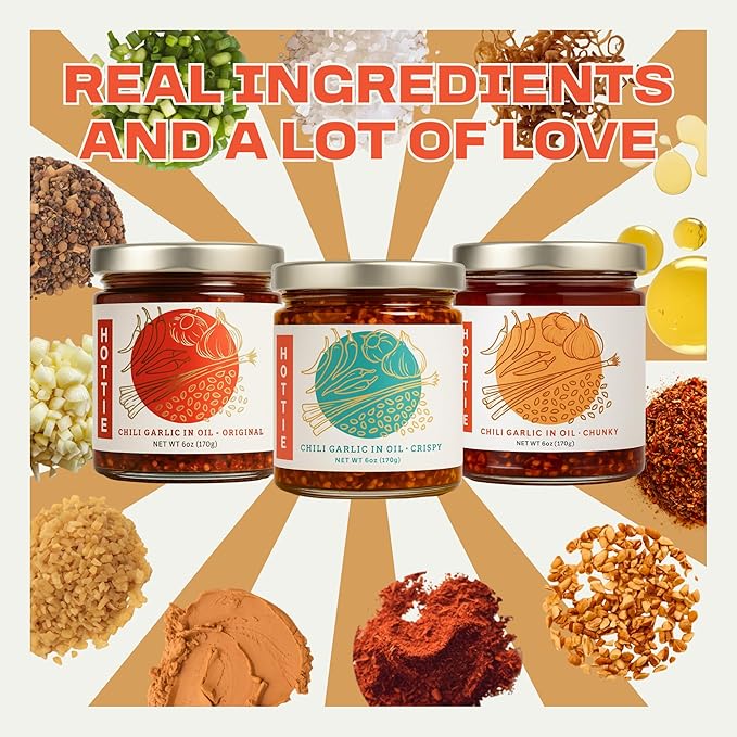 Umami Hottie Trio - Japanese Chili Oil Combo Pack | Chunky, Crispy & Original Flavors | Vegan