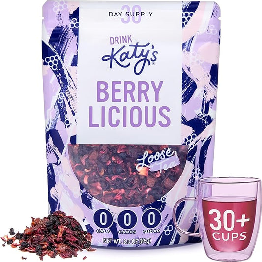 Katy?™s® Berrylicious Loose Leaf Tea | Hibiscus, Blueberry & Cranberry | Fruity Herbal Tea |