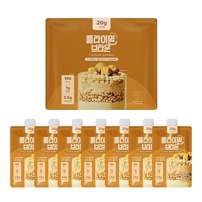 Brown 17Grains Protein Shake, 20g Protein, Low Sugar, Keto-Friendly Meal Replacement Shake, 1.59oz