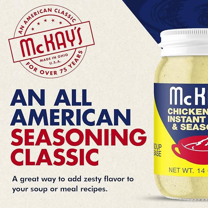 McKay's Vegan Beef Flavored Soup Seasoning, Gluten Free, Vegetarian Instant Broth, Bullion Powdered
